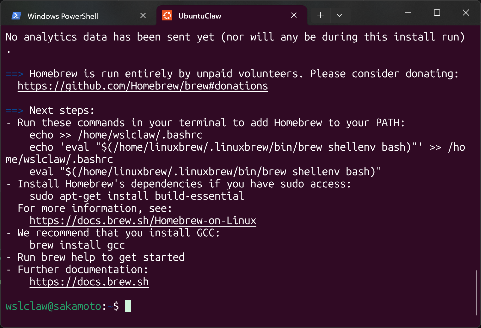 homebrew install konfirmasi password