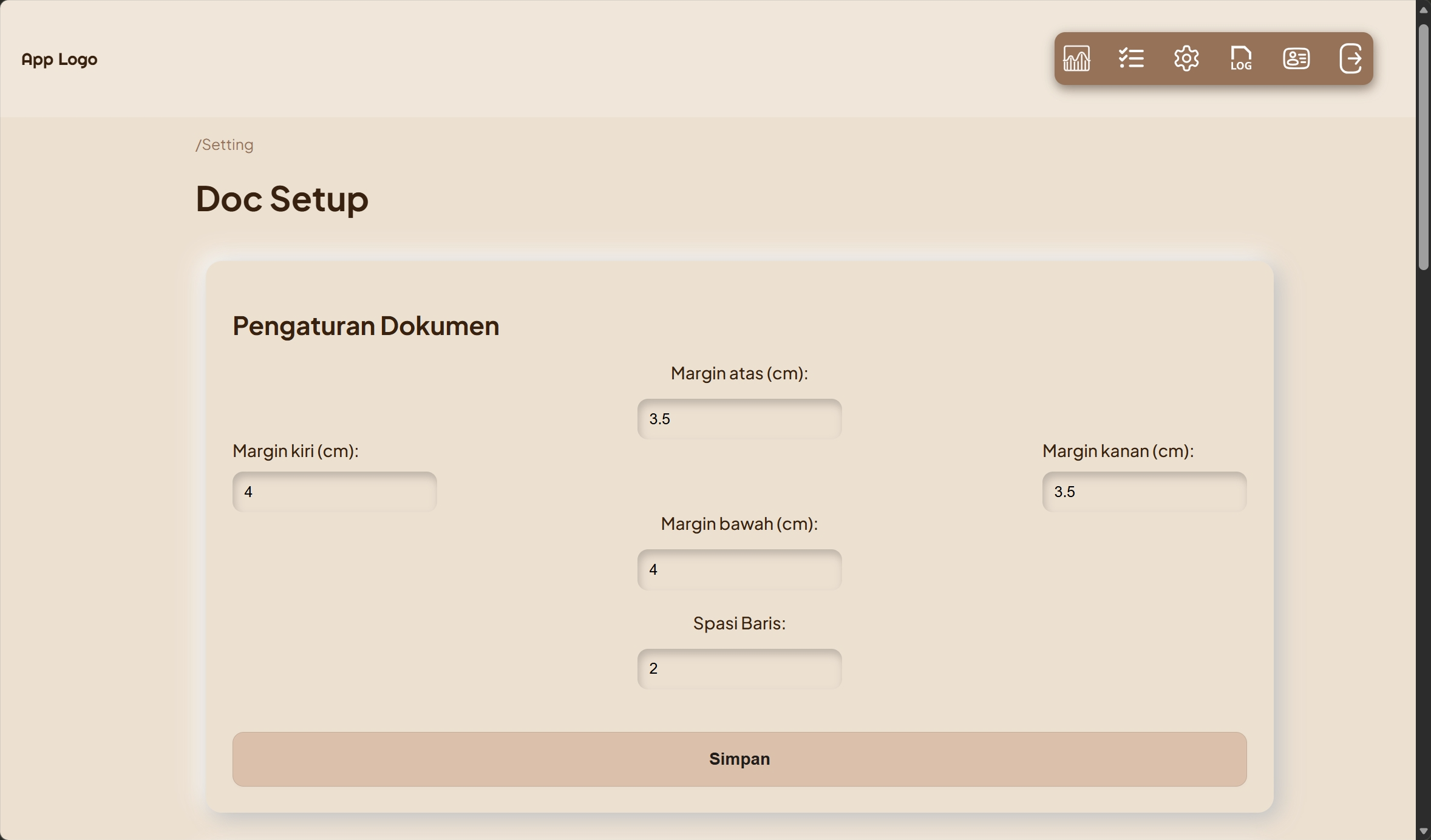 document setup docx check